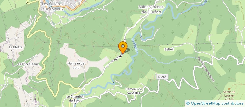 localisation de l'entreprise COMMUNE DE SAINT VINCENT DE DURFORT  SAINT-VINCENT-DE-DURFORT