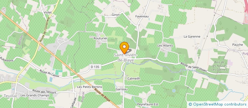localisation de l'entreprise COMMUNE DE SAINT VIVIEN DE BLAYE  SAINT-VIVIEN-DE-BLAYE