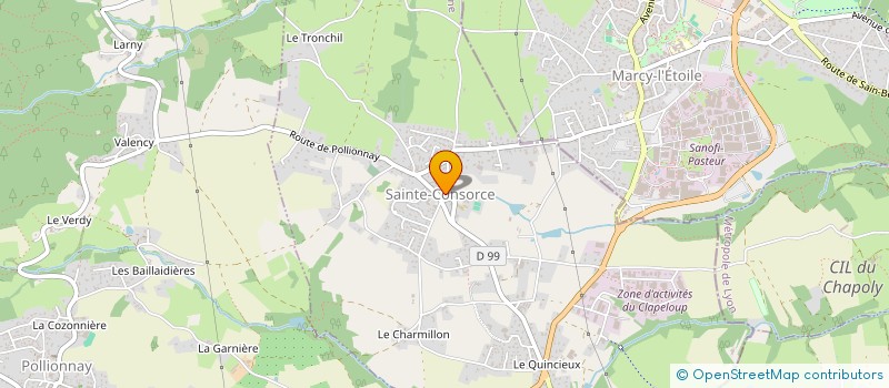 localisation de l'entreprise COMMUNE DE SAINTE CONSORCE  SAINTE-CONSORCE