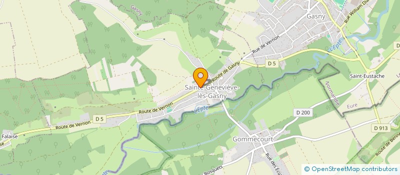 localisation de l'entreprise COMMUNE DE SAINTE GENEVIEVE LES GASNY  SAINTE-GENEVIEVE-LES-GASNY