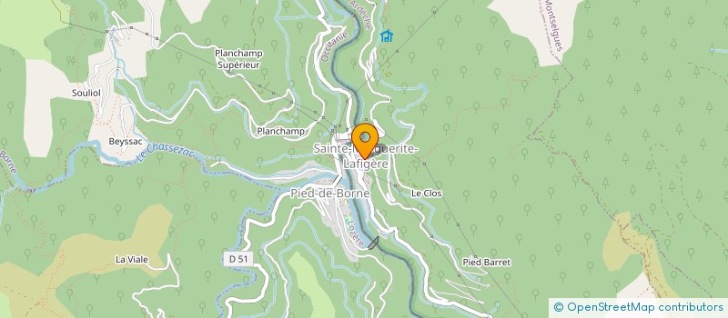 localisation de l'entreprise COMMUNE DE SAINTE MARGUERITE LAFIGERE  SAINTE-MARGUERITE-LAFIGERE