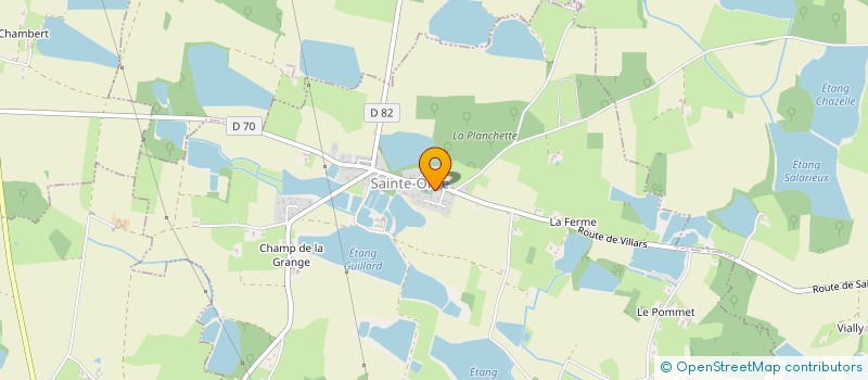 localisation de l'entreprise COMMUNE DE SAINTE-OLIVE  SAINTE-OLIVE