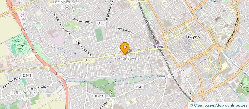 localisation de l'entreprise COMMUNE DE SAINTE-SAVINE  SAINTE-SAVINE