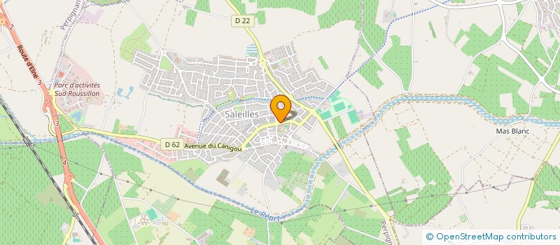 localisation de l'entreprise COMMUNE DE SALEILLES  SALEILLES