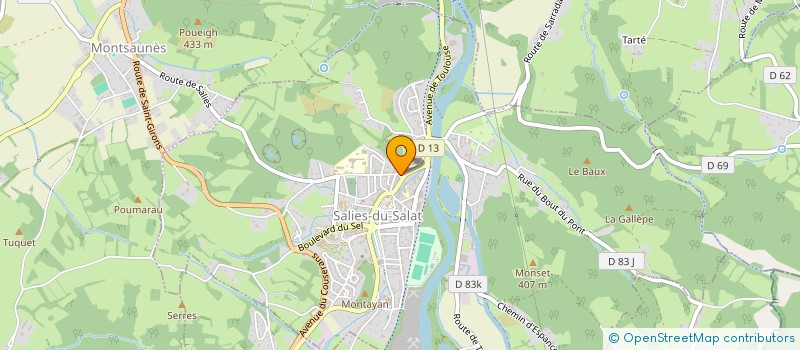 localisation de l'entreprise COMMUNE DE SALIES DU SALAT  SALIES-DU-SALAT