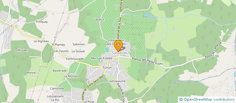 localisation de l'entreprise COMMUNE DE SALLEBOEUF  SALLEBUF