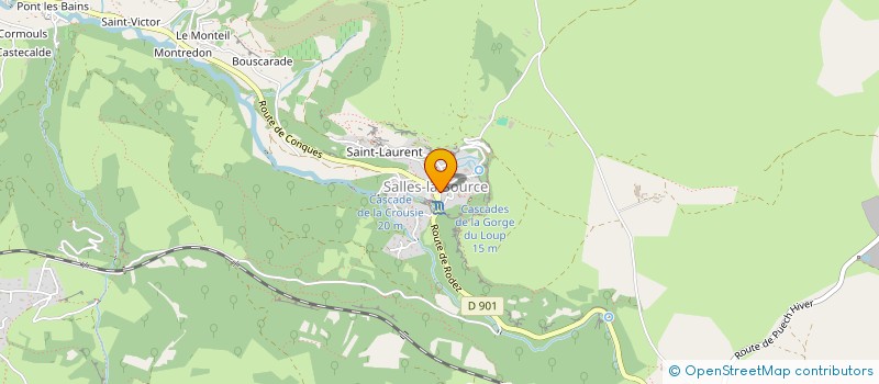 localisation de l'entreprise COMMUNE DE SALLES LA SOURCE  SALLES-LA-SOURCE