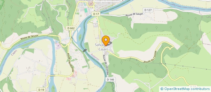 localisation de l'entreprise COMMUNE DE SALVAGNAC CAJARC  SALVAGNAC-CAJARC