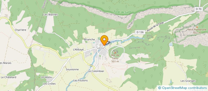 localisation de l'entreprise COMMUNE DE SAOU  SAOU