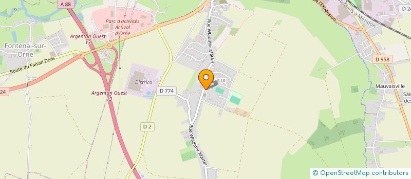 localisation de l'entreprise COMMUNE DE SARCEAUX à SARCEAUX