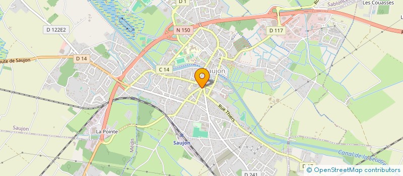 localisation de l'entreprise COMMUNE DE SAUJON  SAUJON