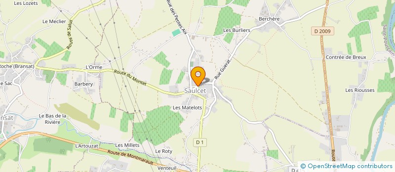 localisation de l'entreprise COMMUNE DE SAULCET  SAULCET