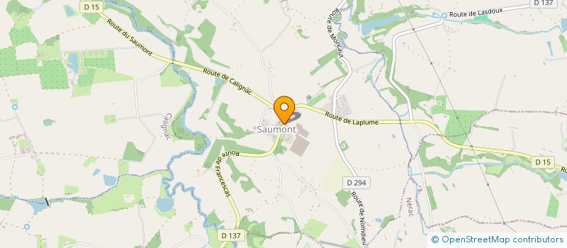 localisation de l'entreprise COMMUNE DE SAUMONT  SAUMONT
