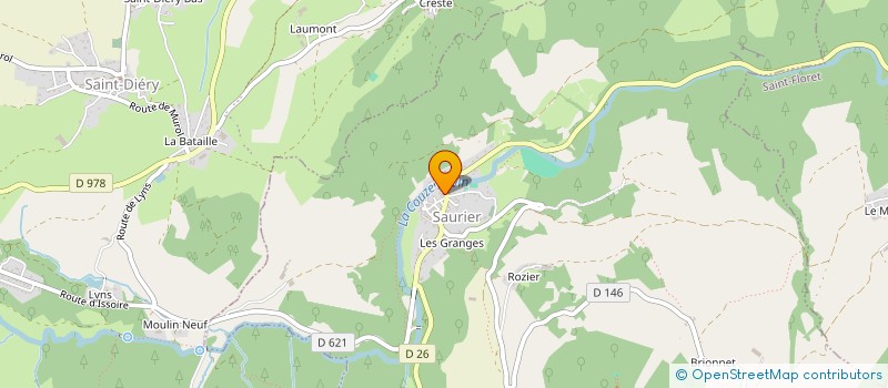 localisation de l'entreprise COMMUNE DE SAURIER  SAURIER