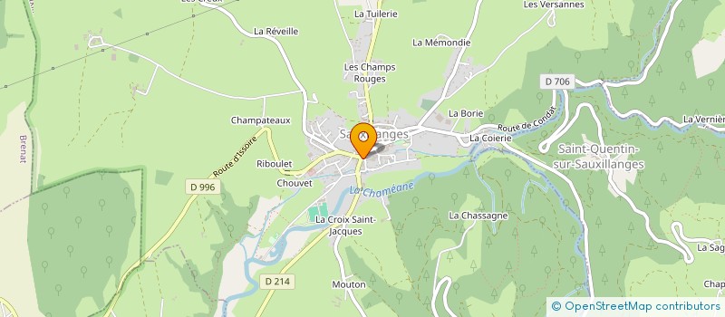 localisation de l'entreprise COMMUNE DE SAUXILLANGES  SAUXILLANGES
