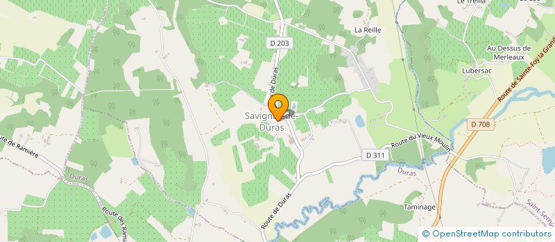 localisation de l'entreprise COMMUNE DE SAVIGNAC DE DURAS  SAVIGNAC-DE-DURAS