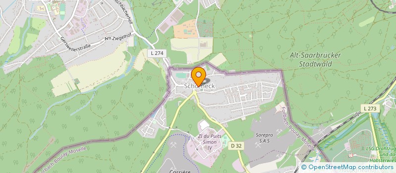 localisation de l'entreprise COMMUNE DE SCHOENECK  SCHNECK