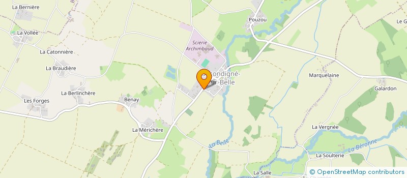 localisation de l'entreprise COMMUNE DE SECONDIGNE SUR BELLE  SECONDIGNE-SUR-BELLE