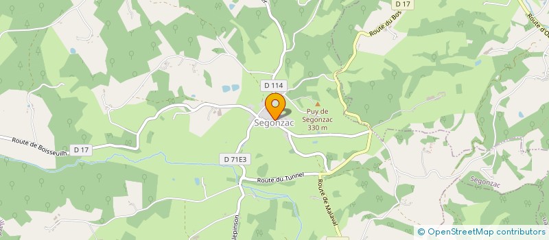localisation de l'entreprise COMMUNE DE SEGONZAC  SEGONZAC
