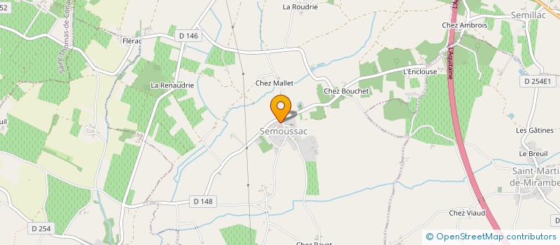 localisation de l'entreprise COMMUNE DE SEMOUSSAC  SEMOUSSAC