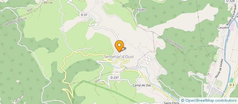 localisation de l'entreprise COMMUNE DE SENTENAC D OUST à SENTENAC-D'OUST