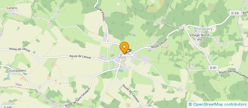 localisation de l'entreprise COMMUNE DE SEPX  SEPX