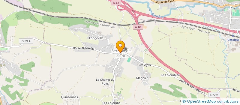 localisation de l'entreprise COMMUNE DE SEREZIN DE LA TOUR  SEREZIN-DE-LA-TOUR
