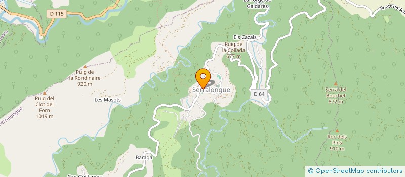 localisation de l'entreprise COMMUNE DE SERRALONGUE  SERRALONGUE