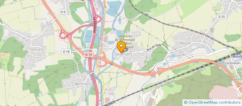 localisation de l'entreprise COMMUNE DE SEVENANS  SEVENANS