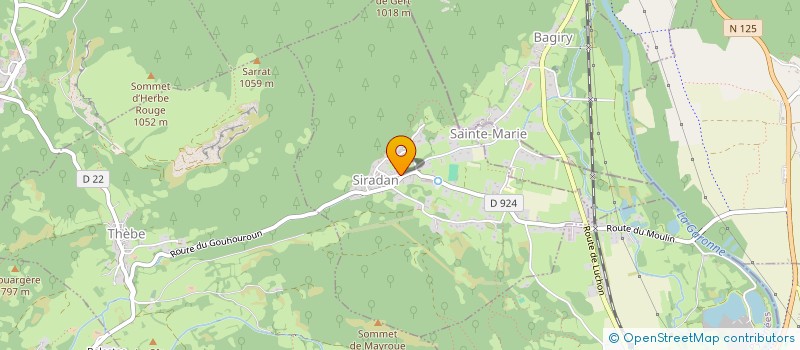 localisation de l'entreprise COMMUNE DE SIRADAN  SIRADAN