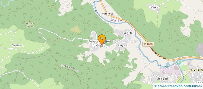 localisation de l'entreprise COMMUNE DE SOLORE-EN-FOREZ   SOLORE-EN-FOREZ