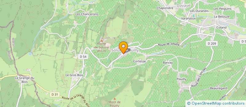 localisation de l'entreprise COMMUNE DE SOLUTRE-POUILLY  SOLUTRE-POUILLY