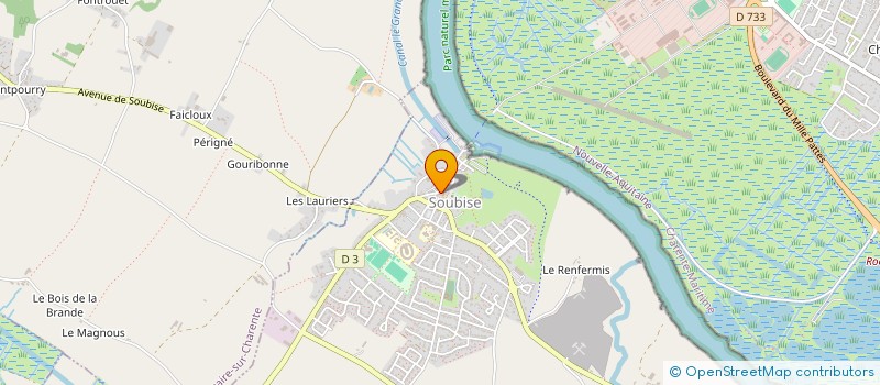 localisation de l'entreprise COMMUNE DE SOUBISE  SOUBISE