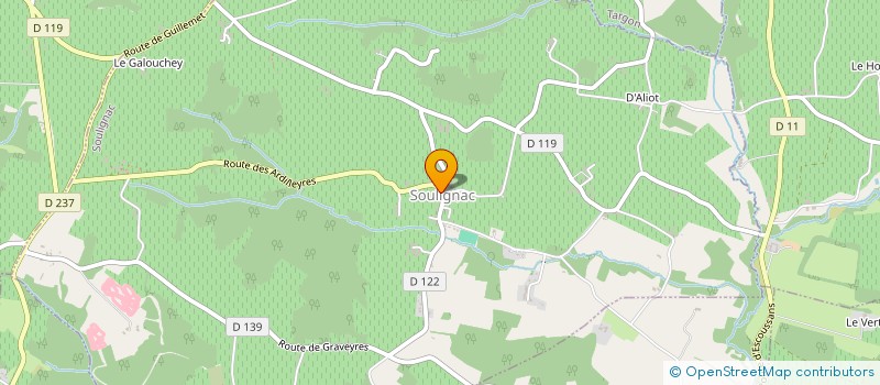 localisation de l'entreprise COMMUNE DE SOULIGNAC  SOULIGNAC