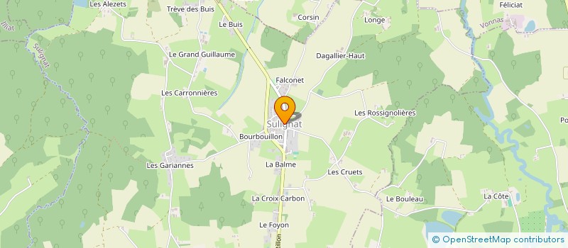localisation de l'entreprise COMMUNE DE SULIGNAT  SULIGNAT