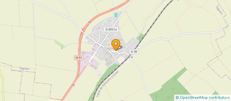 localisation de l'entreprise COMMUNE DE TAGNON  TAGNON