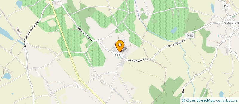 localisation de l'entreprise COMMUNE DE TECOU à TECOU