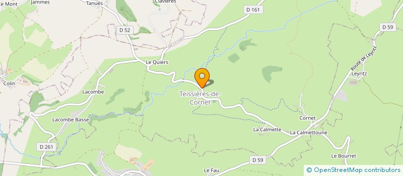 localisation de l'entreprise COMMUNE DE TEISSIERES DE CORNET à TEISSIERES-DE-CORNET