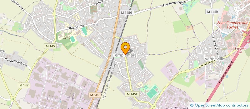 localisation de l'entreprise COMMUNE DE TEMPLEMARS  TEMPLEMARS