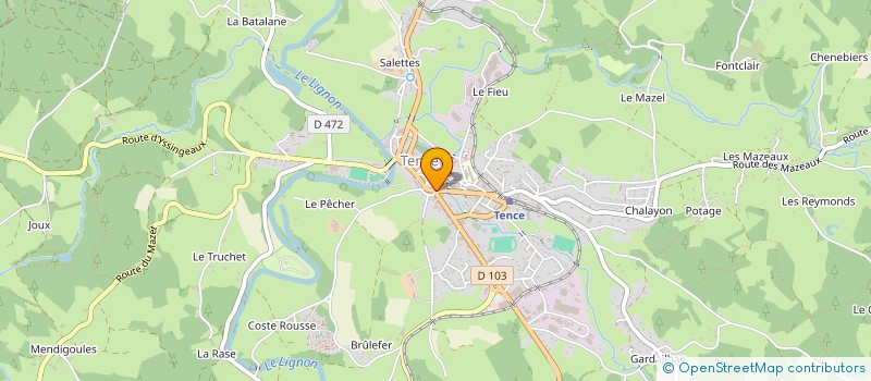 localisation de l'entreprise COMMUNE DE TENCE  TENCE