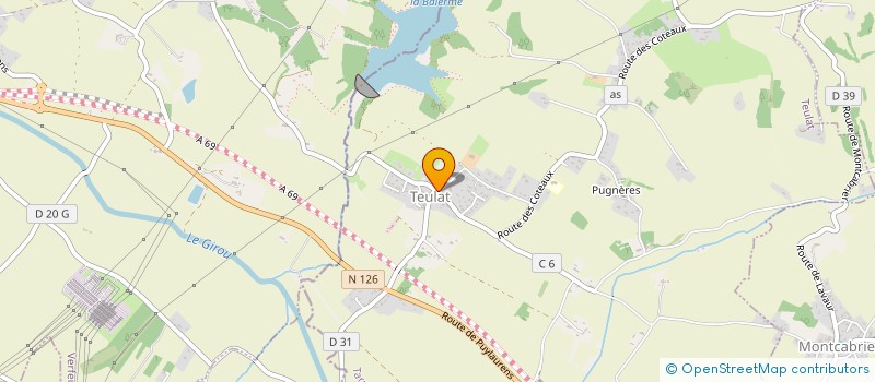 localisation de l'entreprise COMMUNE DE TEULAT  TEULAT