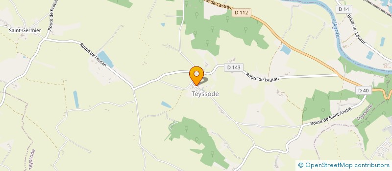 localisation de l'entreprise COMMUNE DE TEYSSODE  TEYSSODE