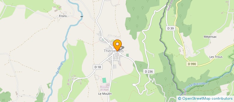 localisation de l'entreprise COMMUNE DE THERONDELS  THERONDELS