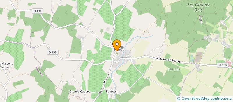 localisation de l'entreprise COMMUNE DE THEZAC  THEZAC