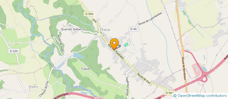 localisation de l'entreprise COMMUNE DE THEZE  THEZE