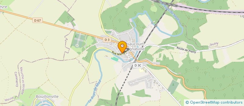 localisation de l'entreprise COMMUNE DE THIAUCOURT REGNIEVILLE à THIAUCOURT-REGNIEVILLE