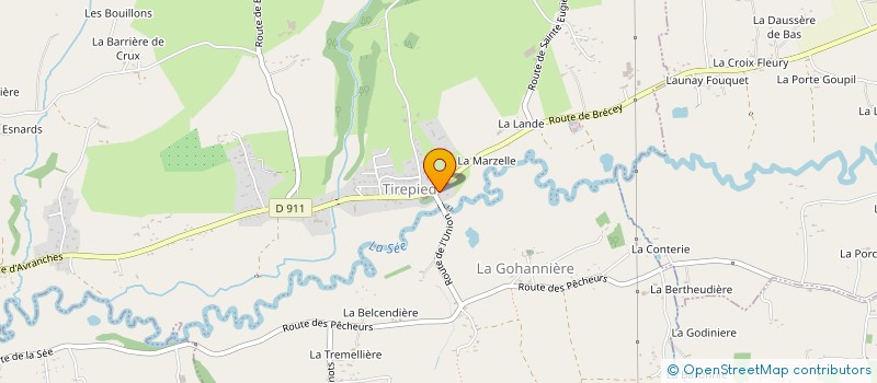 localisation de l'entreprise COMMUNE DE TIREPIED-SUR-SEE  TIREPIED-SUR-SEE