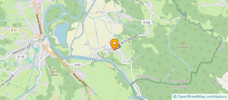 localisation de l'entreprise COMMUNE DE TOUILLE  TOUILLE