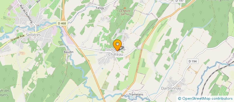 localisation de l'entreprise COMMUNE DE TOULOUSE LE CHATEAU  TOULOUSE-LE-CHATEAU