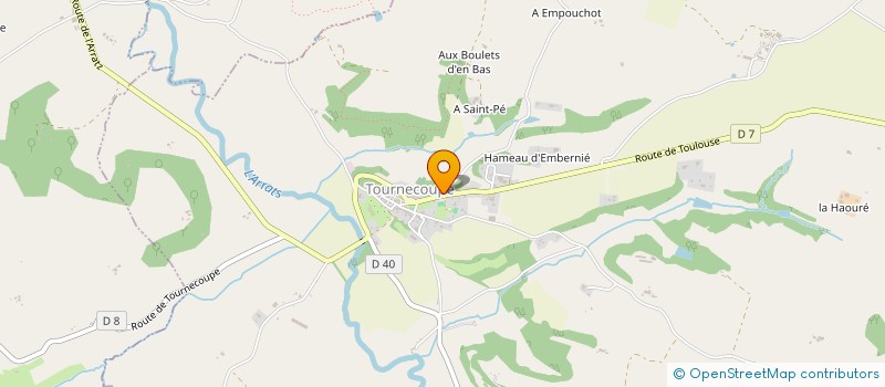 localisation de l'entreprise COMMUNE DE TOURNECOUPE  TOURNECOUPE